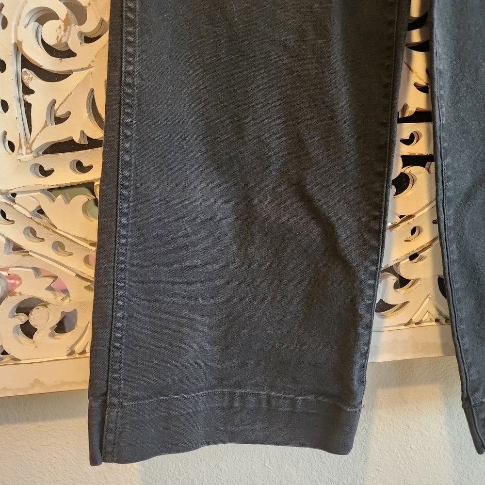 MADEWELL EMMETT WIDE-LEG CROPPED WOMENS JEANS IN BLACK SZ 26 - Picture 12 of 15